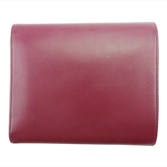 PRADA triple -fold wallet leather x silver material Authentic USED - Picture 3 of 11